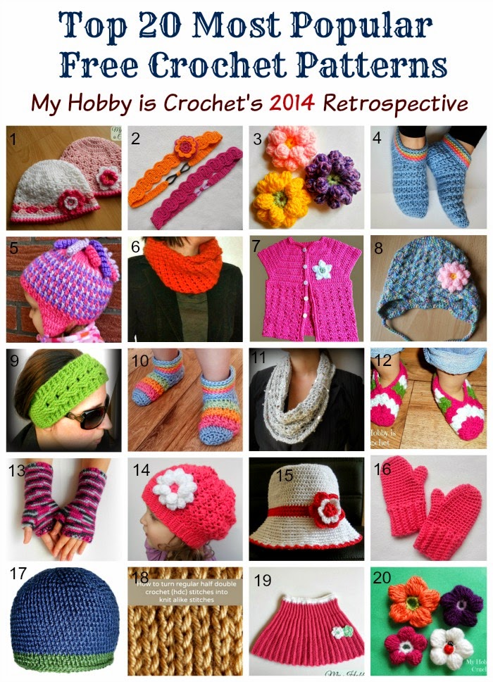 Top 20 Most Popular Free Crochet Patterns| My Hobby is Crochet's 2014 Retrospective