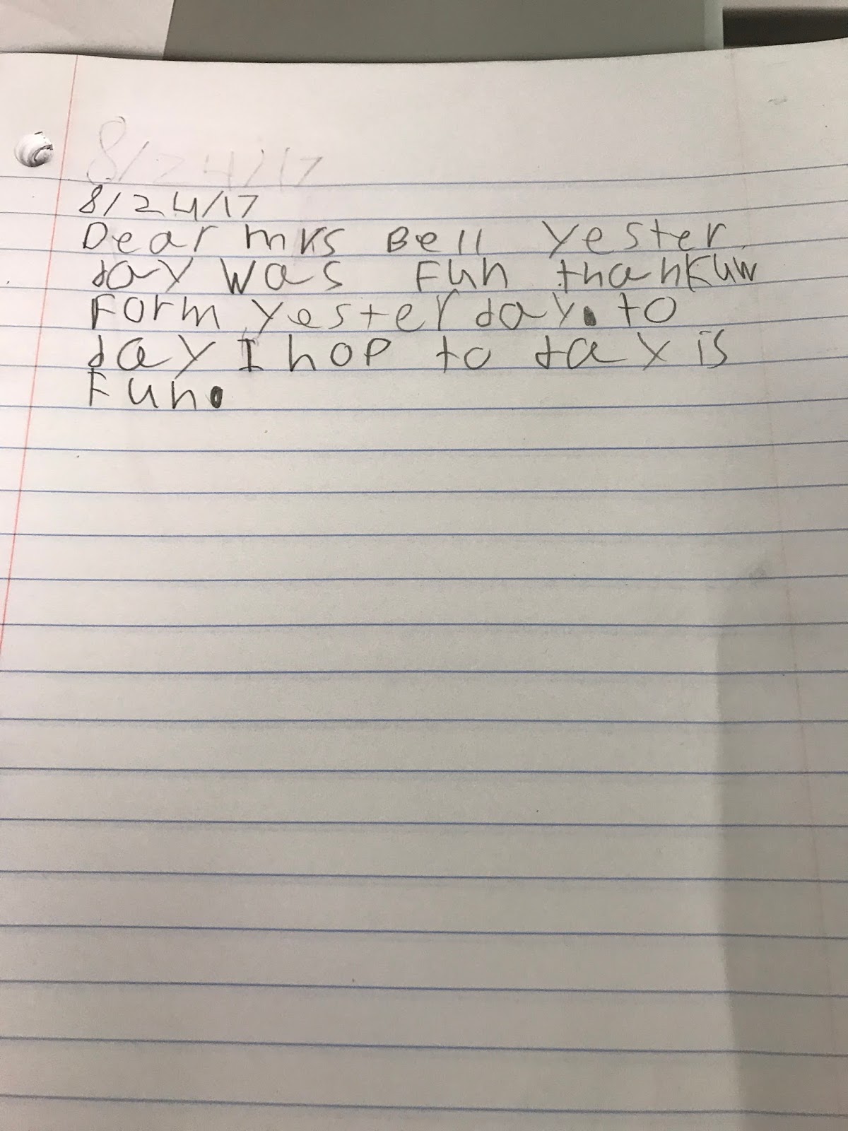 Mrs. Bell's 2nd Grade Blog Students Begin Writing Journals...