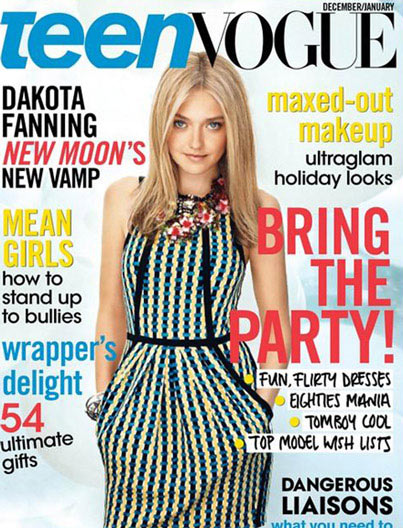ngelumot: Child star Dakota Fanning in Teen Vogue Magazine