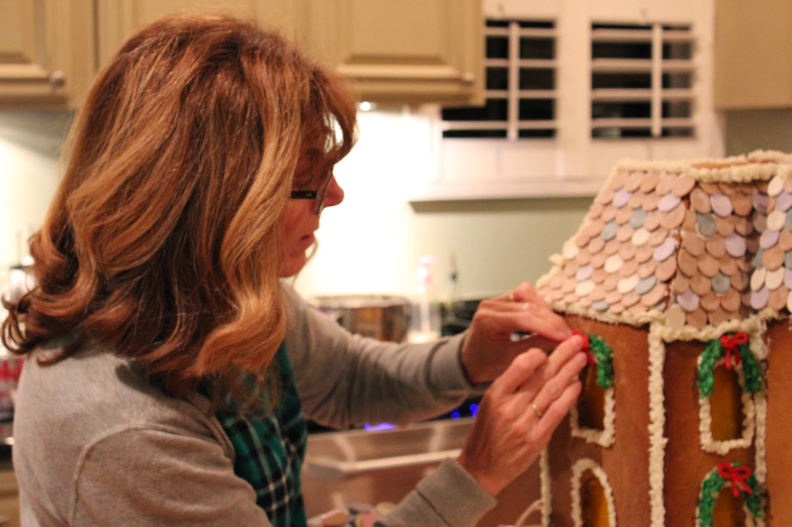 A Needle and a Paint Brush: Our gingerbread house tradition