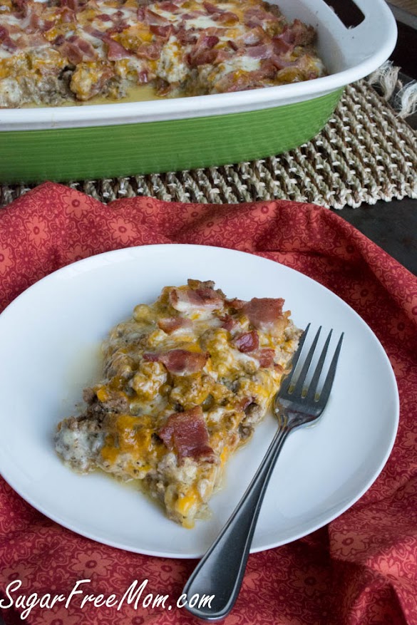 BACON CHEESEBURGER CAULIFLOWER CASSEROLE