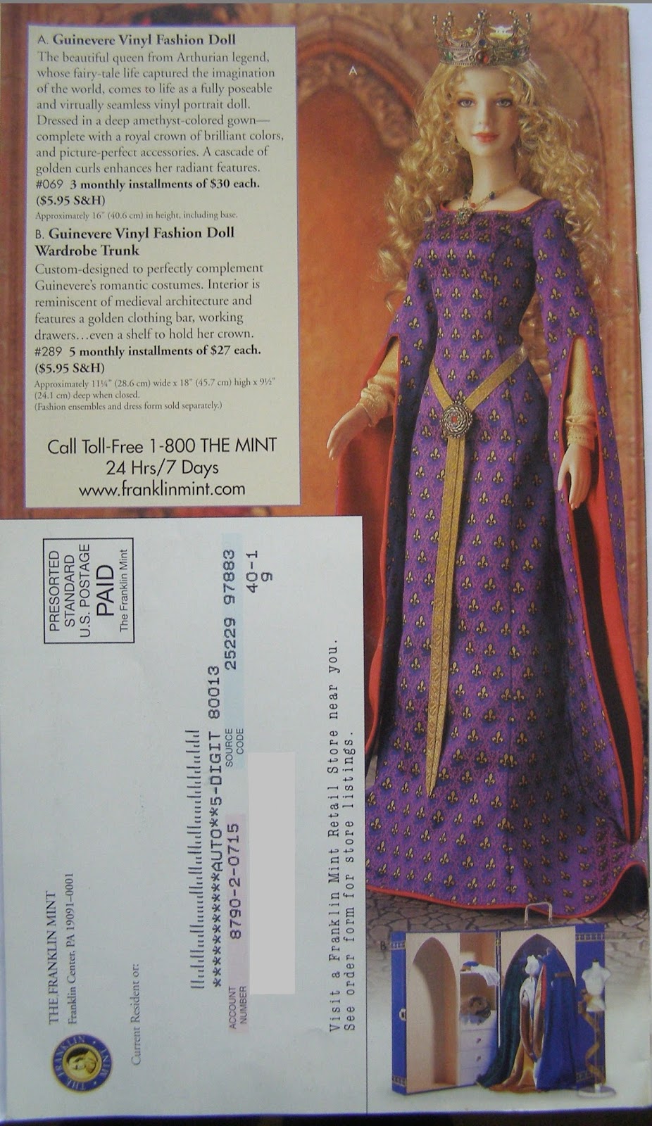 franklin mint guinevere doll