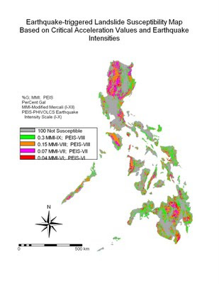 PHIVOLCS earthquake-induced landslide susceptibility map