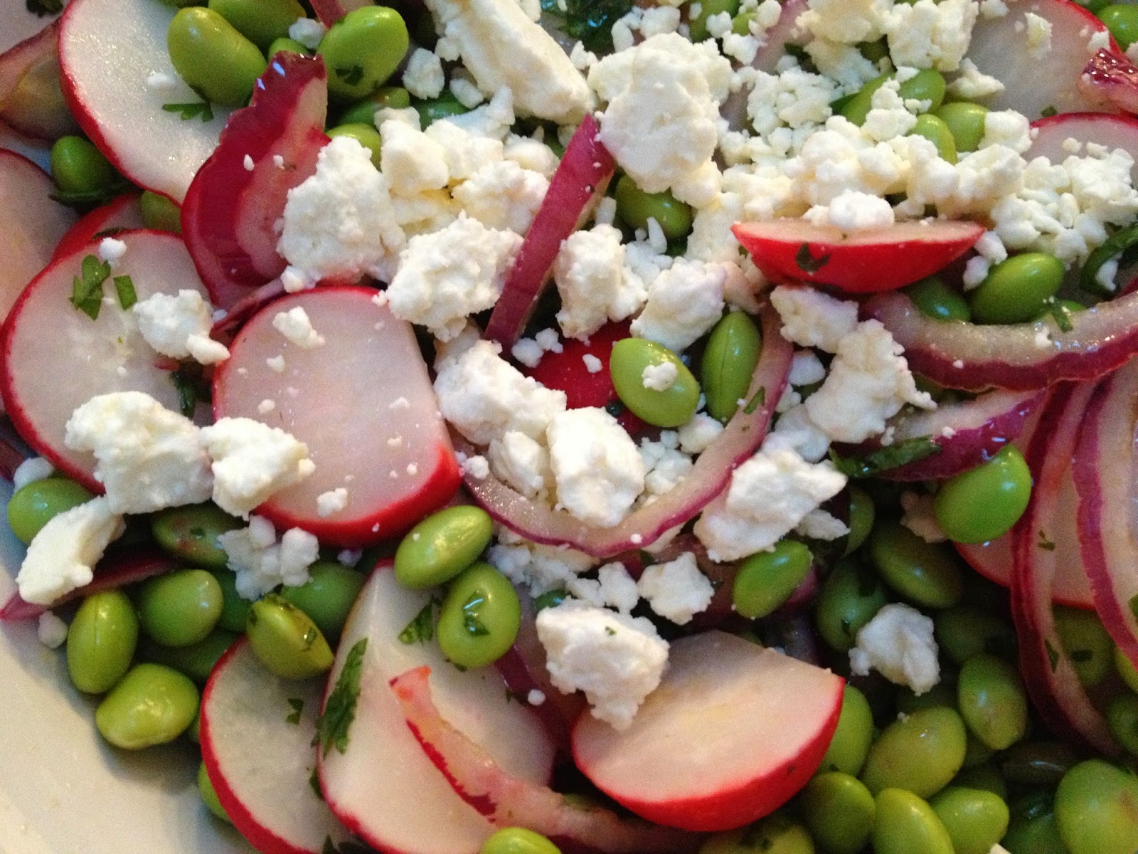 Weekday Gourmet Recipe Creation Radish + Edamame + Feta Salad