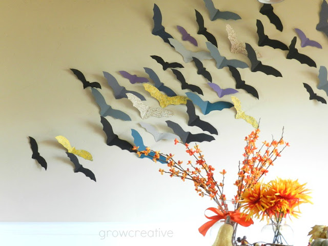 Paper Bats Halloween Decorations