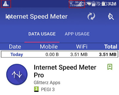 تطبيق Internet Speed Meter مهكر للأندرويد,  إضافة سرعة الإنترنت إلى الشريط العلوي في أجهزة آندرويد, تطبيق Internet Speed Meter كامل للأندرويد