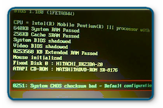 My Reviews: CMOS Checksum Bad Error