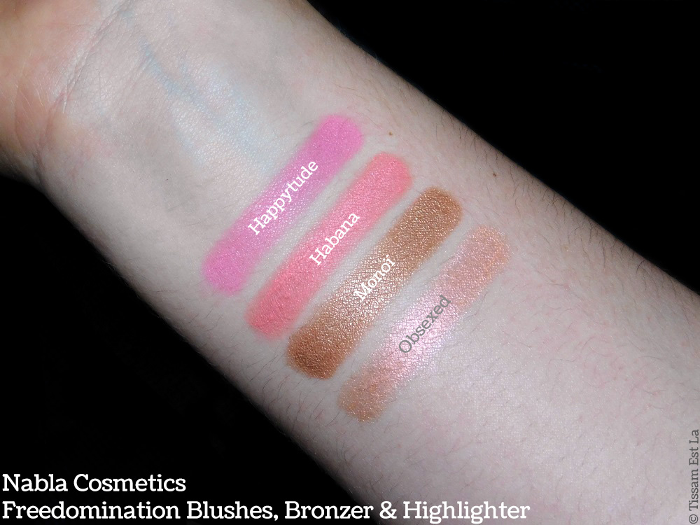 Nabla Cosmetics | Freedomination Collection Blushes, Bronzer & Highlighter - Habana, Happytude, Monoï, Obsexed Review & Swatches - Avis & Swatch Nabla Cosmetics | Freedomination Collection Blushes, Bronzer & Highlighter - Habana, Happytude, Monoï, Obsexed Review & Swatches - Avis & Swatch