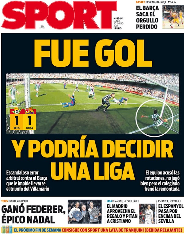 FC Barcelona, Sport: "Fue gol y podría decidir una Liga"