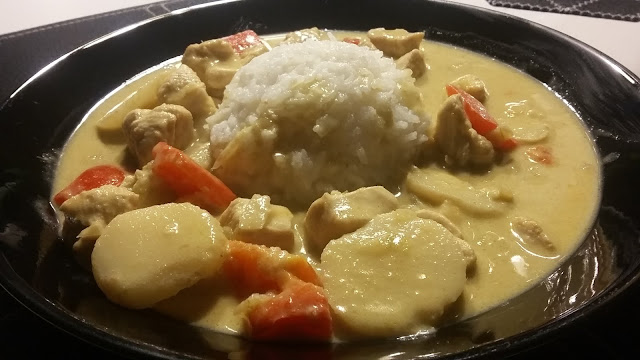 Basmati riisi ja green curry