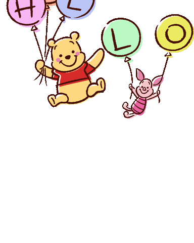 Line Official Stickers - Winnie The Pooh Pop-Up Stickers Example With Gif  Animation