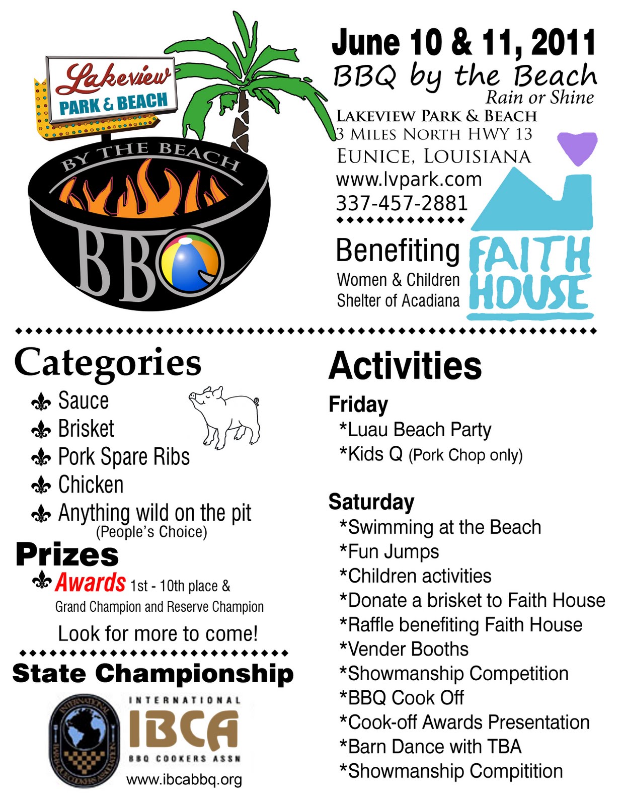 Bite and Booze IBCA State BBQ Championship in Eunice, LA