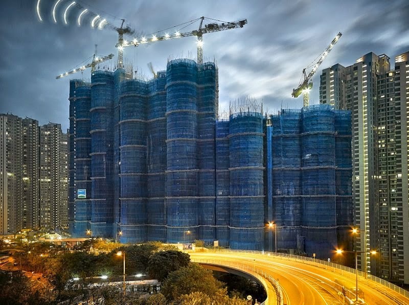 Hong Kong Building Construction Sites | The Colorful Cocoons