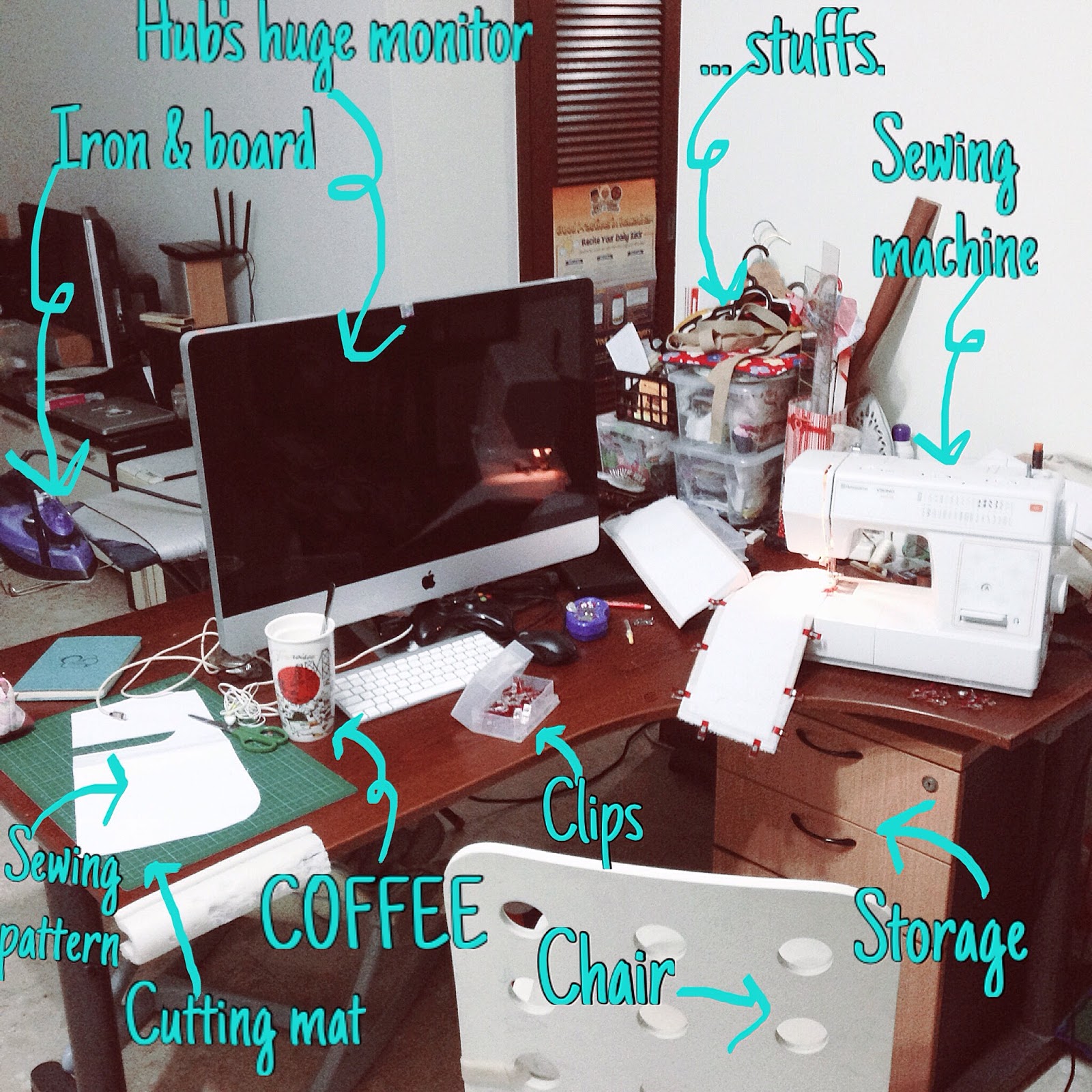 Behind The Scene My Sewing Space Frutipilo