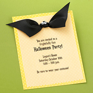 żółty Balonik Halloween Zaproszenia