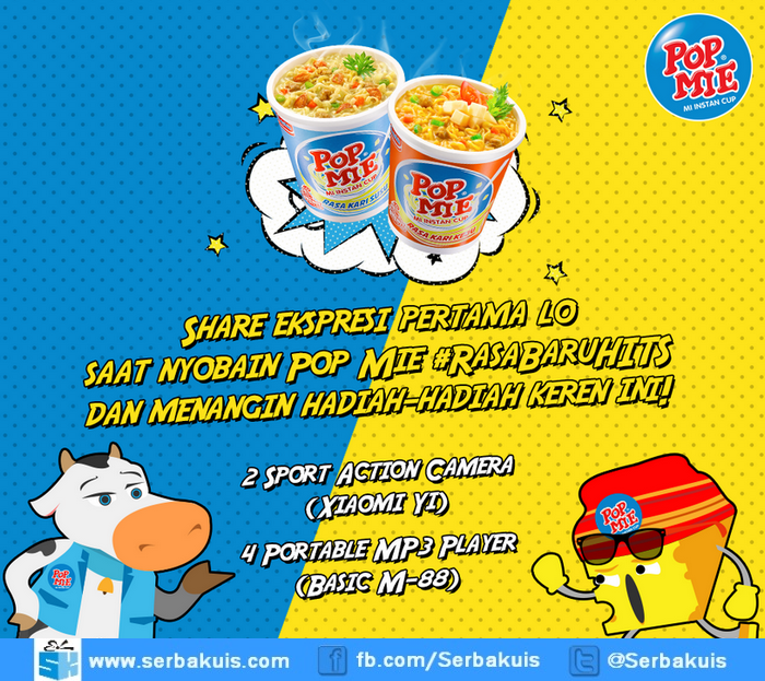 Kontes Pop Mie Rasa Baru HITS Berhadiah 2 Xiaomi YI