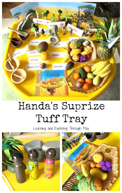 Handa's Suprize Tuff Tray - Exploring Culture with Preschoolers