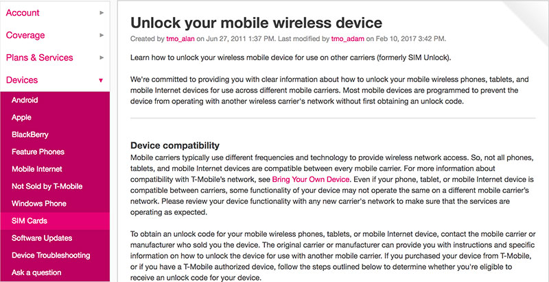 T Mobile Iphone 7 Plus Unlock Code