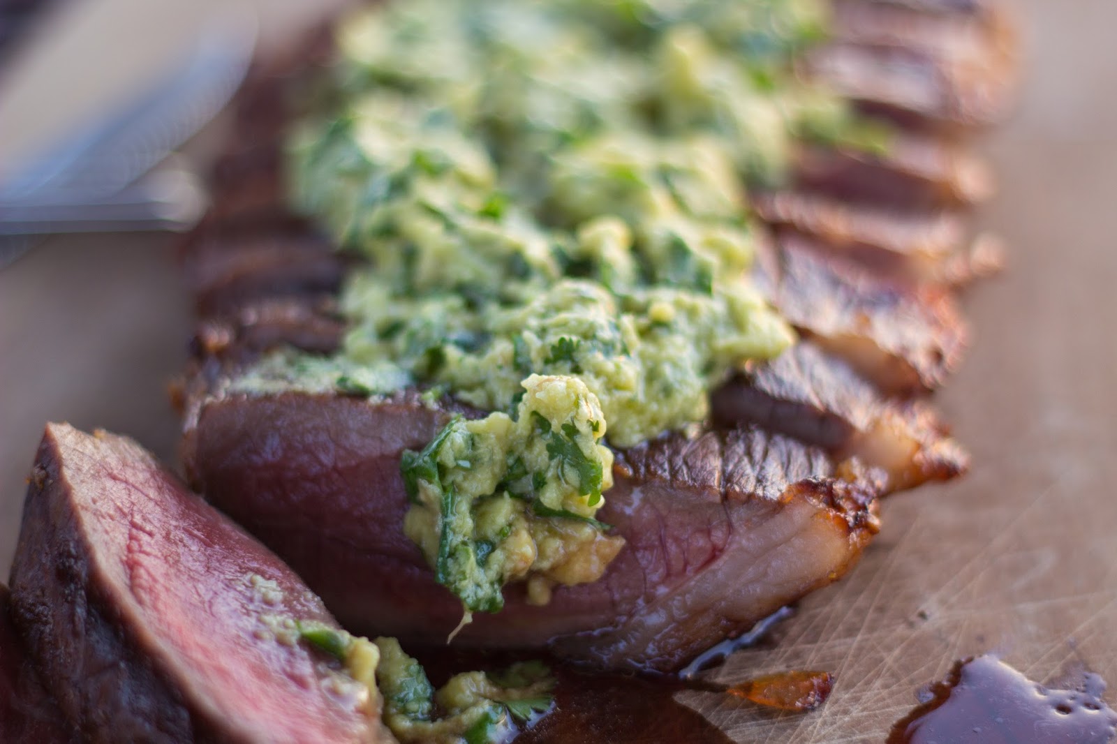 Dining with Danielle Grilled Flank Steak with Avocado Chimichurri