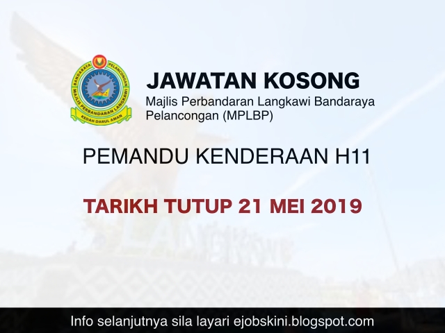 Jawatan Kosong Majlis Perbandaran Langkawi Bandaraya Pelancongan (MPLBP) Mei 2019