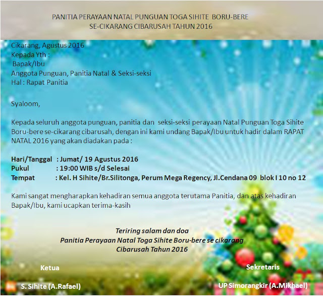 TOGA SIHITE SECIKARANG CIBARUSAH UNDANGAN RAPAT PANITIA TOGA SIHITE SECIKARANG CIBARUSAH UNDANGAN RAPAT PANITIA