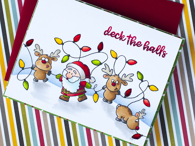 Build A Scene with Accessory Stamps with Gerda Steiner Designs Reindeer And A Tree