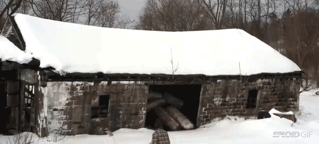Watch this guy demolishing a building by jumping on the ground Watch this guy demolishing a building by jumping on the ground