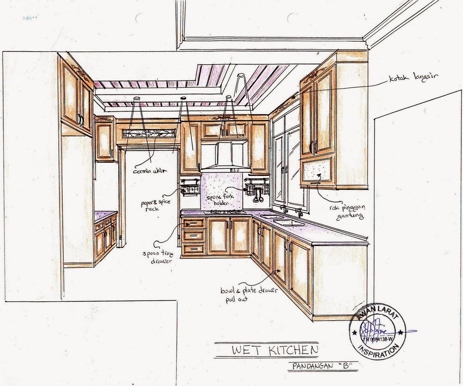 Desain Interior Dapur Satu Titik Hilang | Desain Rumah ...