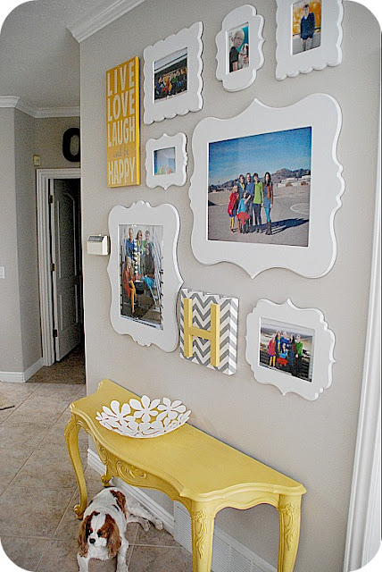 white picture frame display 