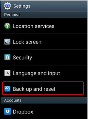 reset android phone