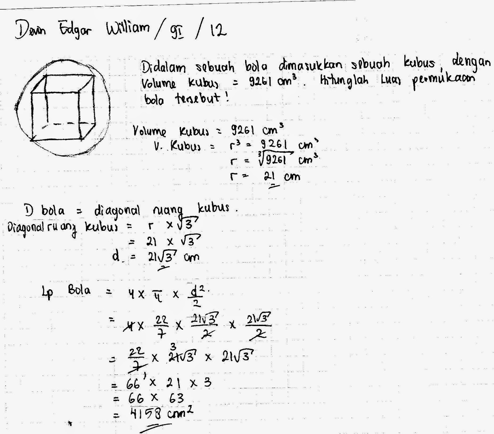 PEMECAHAN MASALAH 1 (BANGUN RUANG SISI LENGKUNG) - MATEMATIKA