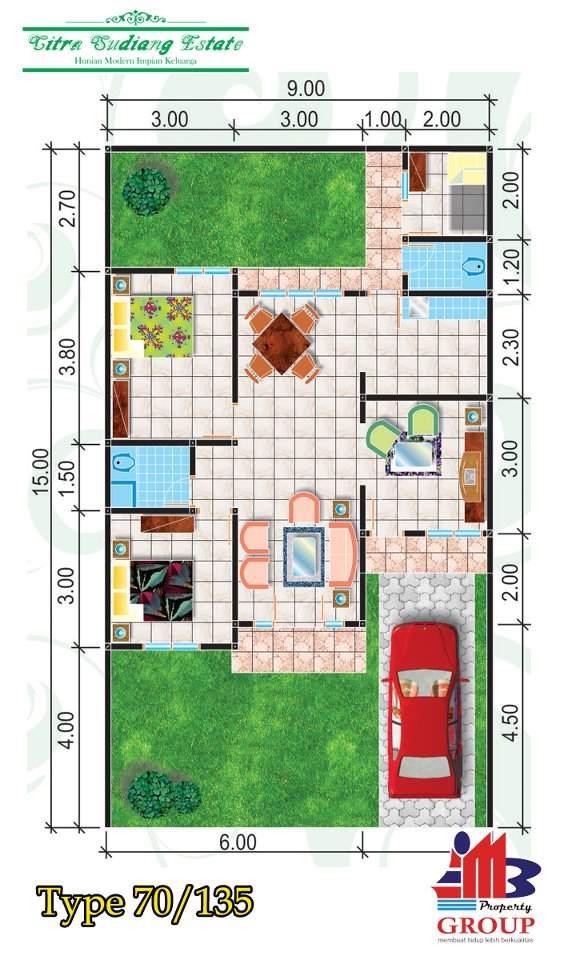 Denah Rumah Type 70 Desain Rumah Denah Rumah Type 70 Desain Rumah