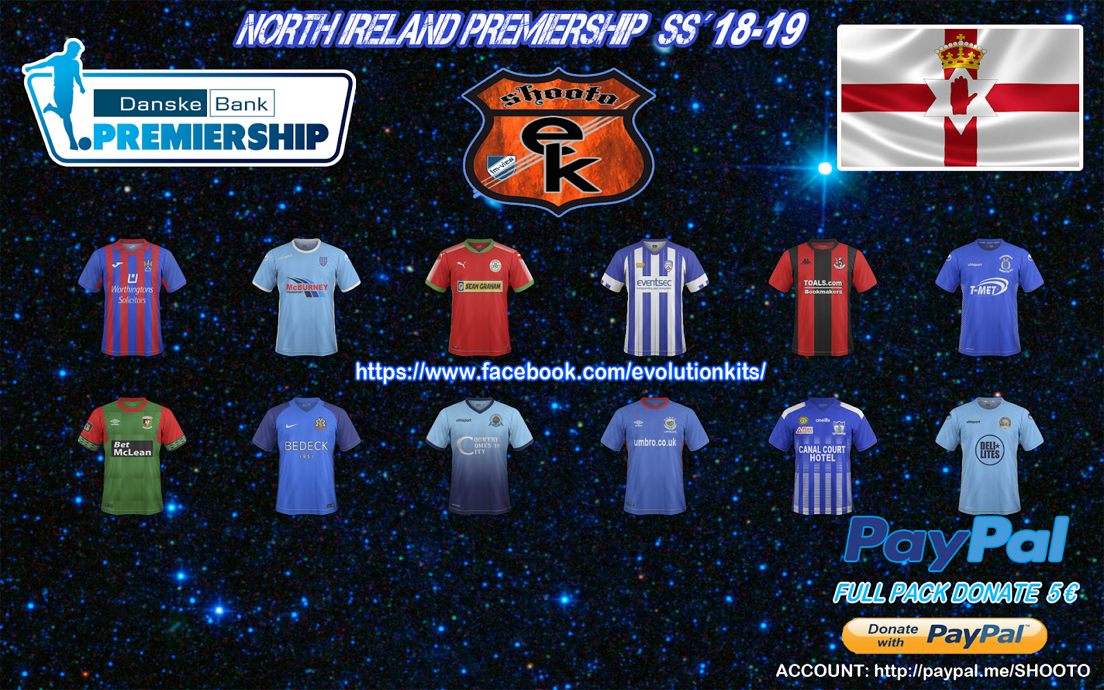 EVOLUTION KITS Northern Ireland Premiership SS´1819