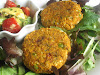 Sweet Potato and Chickpea Patties with Avocado and Tomato Salsa