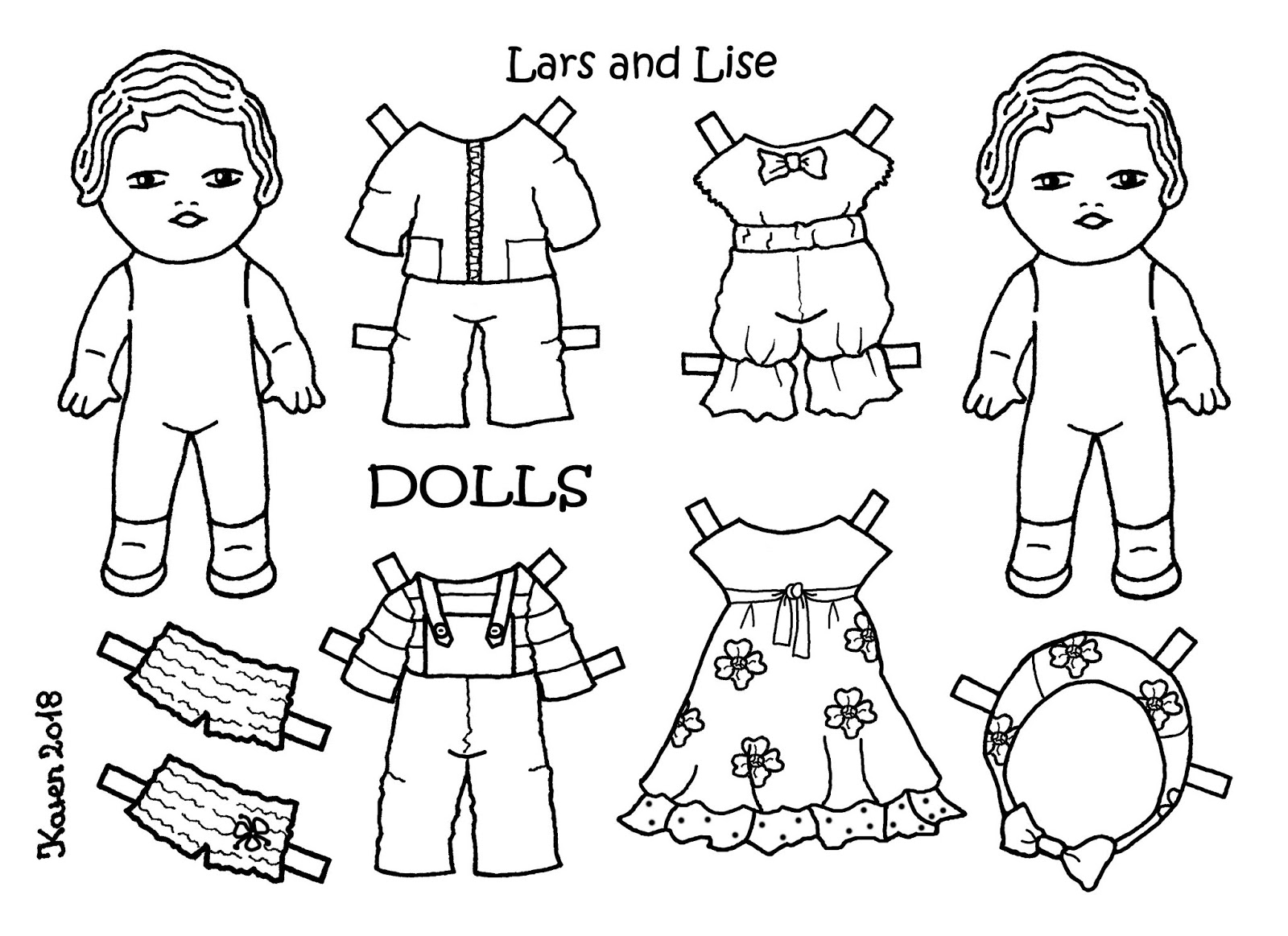 Шаблон куклы для вырезания из бумаги распечатать