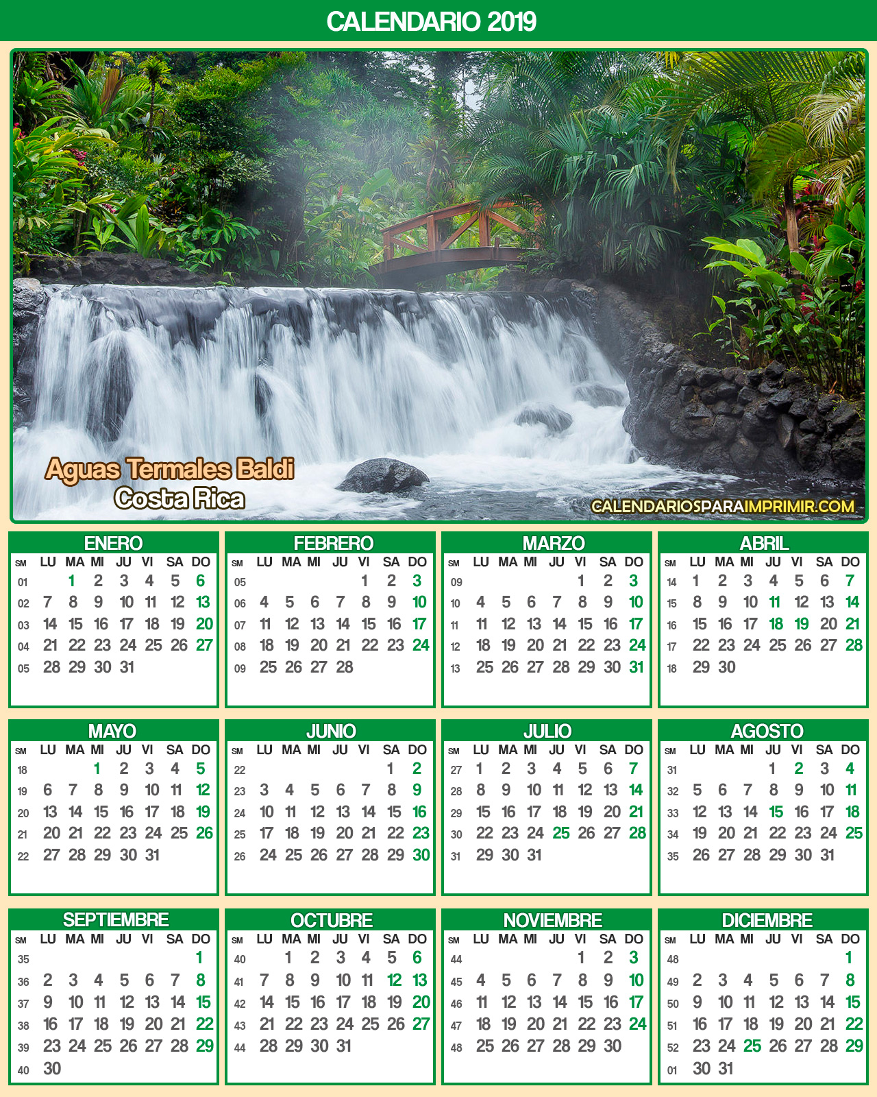 calendario costa rica 2019 calendario costa rica 2019