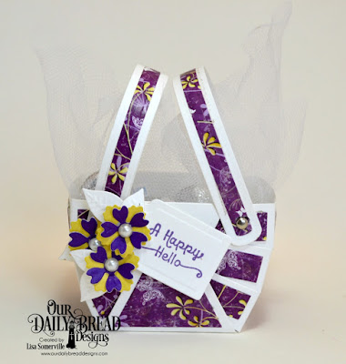 Stamp Set: A Happy Hello, ODBD Custom Dies: Bountiful Basket, Bitty Blossoms, Tag Trio, Paper Collection: Whimsical Wildflowers