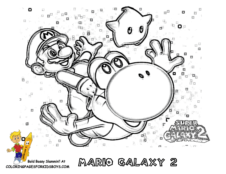 Ausmalbilder Mario Galaxy