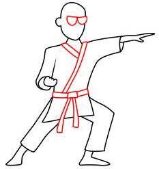 Langkah 6. Super Simpel Menggambar Karateka Langkah 6. Super Simpel Menggambar Karateka