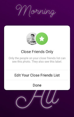 Instagram New CLOSE FRIEND feature/Update.