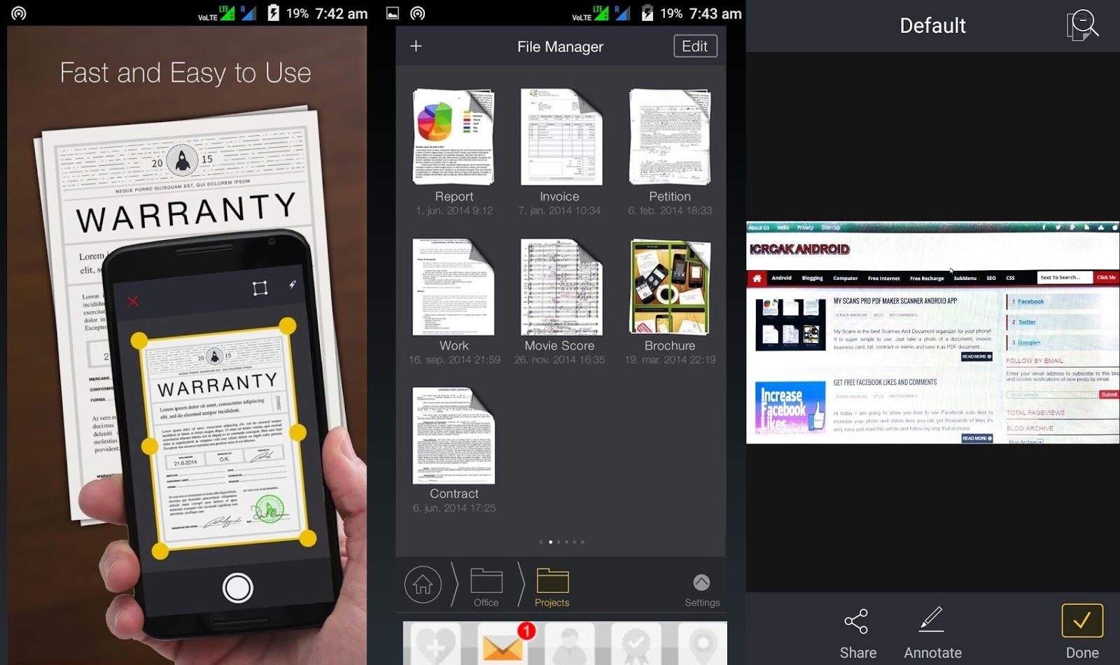 My Scans Pro PDF Maker Scanner Android App