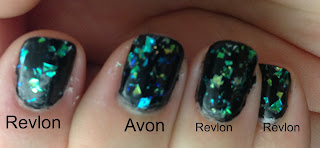 Life of a mad typer: Avon opal topcoat VS Revlon Moon candy in moon dust