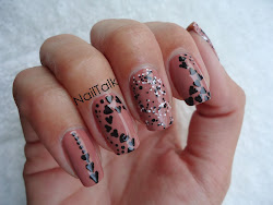 bohemian nail hearts