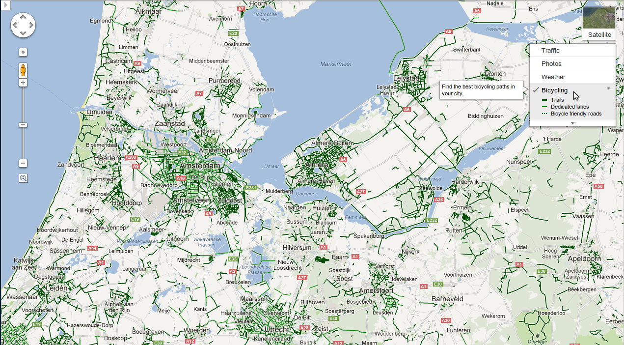Google Lat Long Biking directions expands into Europe and Australia