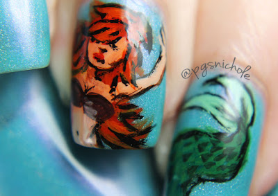 40 Great Nail Art Ideas: Mermaids + Orange, Purple, and Green