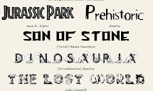 Letras de dinosaurios.¡¡Para escribir títulos sorprendentes!!