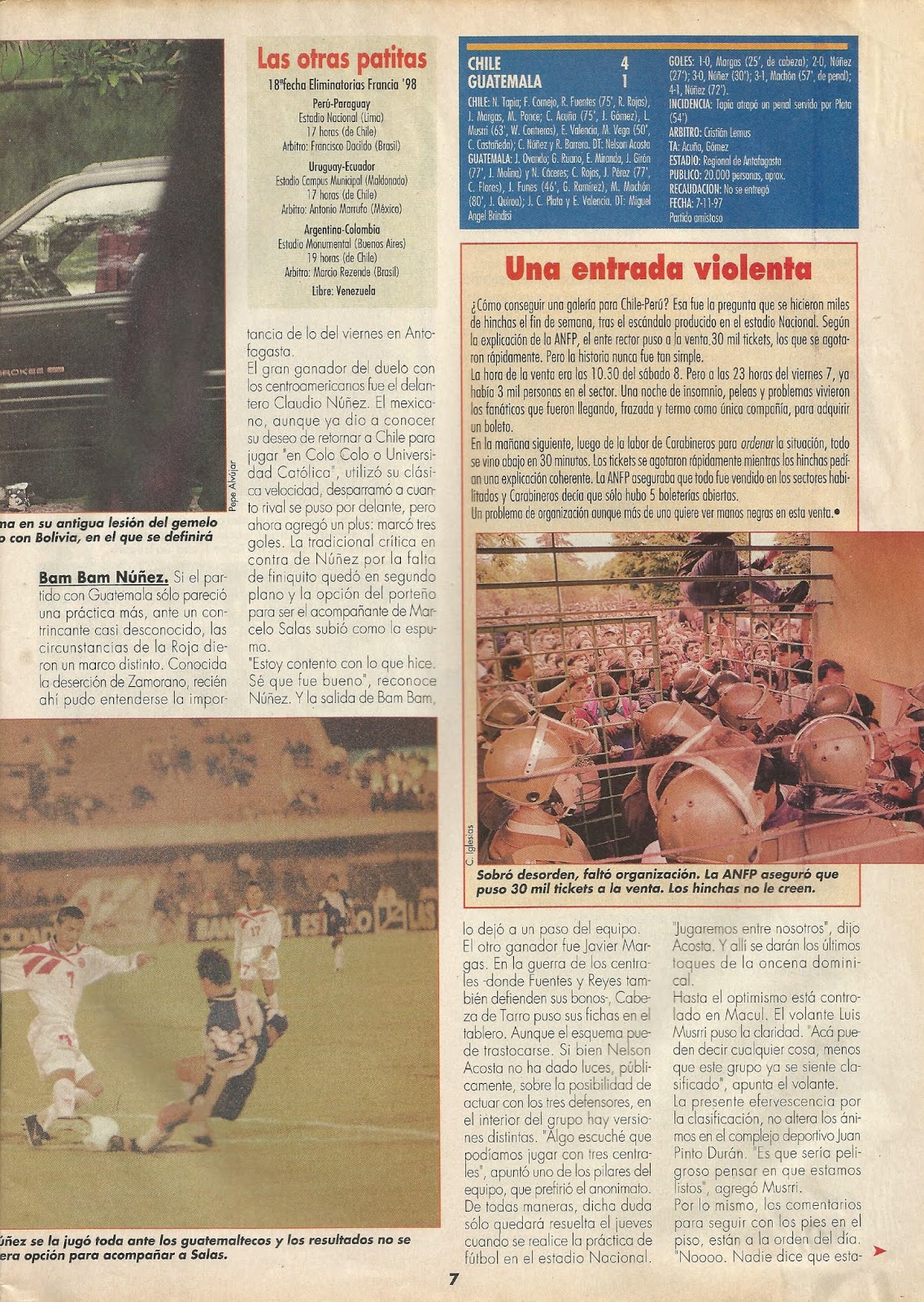 Partidos de la Roja [07/11/1997] ChileGuatemala 41