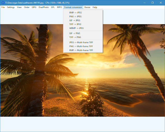 CPix 2.7.0 - Sorprendente visor de imágenes que permite cifrar, cambiar el tamaño e incluso convertir de un formato a otro