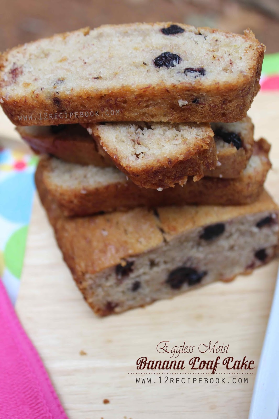 Egg less Banana and Blueberry Loaf Cake Recipe Book