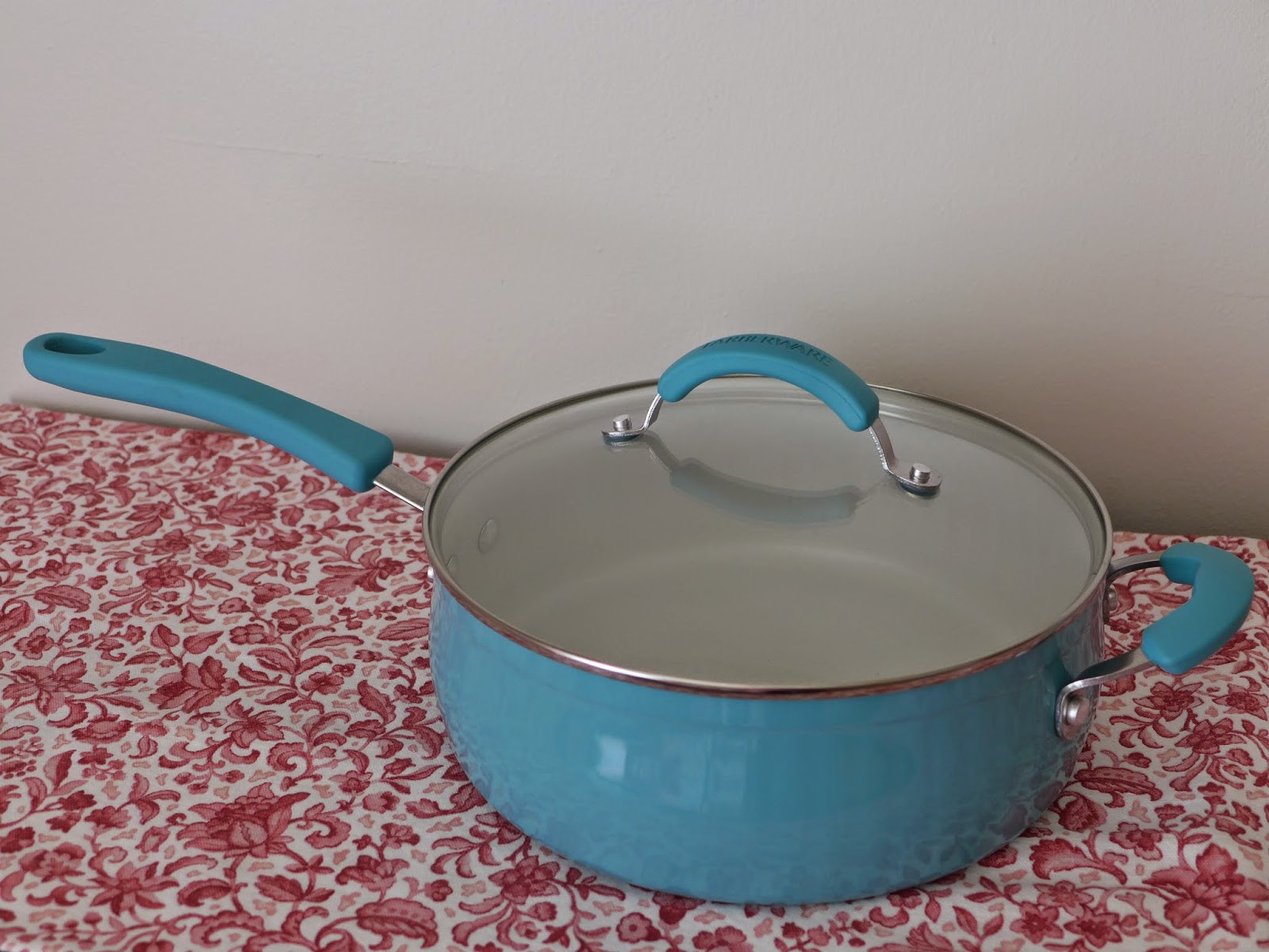 Ina's Fabulous Finds Farberware Porcelain Nonstick Covered Saute Pan
